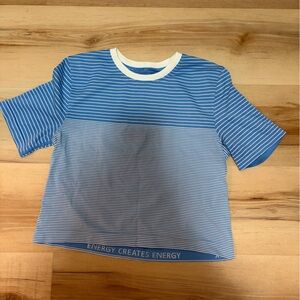 lululemon athletica Blue Striped Top